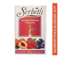 Табак Serbetli 50 гр - Raspberry, peach, blueberry (Малина, персик, голубика)